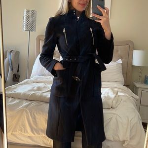 Zara long black coat